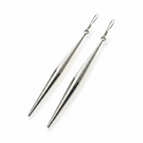 Long Pointed Bar Sterling Silver Earrings