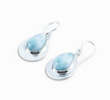 Larimar Sterling Silver Drop Earrings
