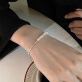 S925 Sterling Silver Natural Freshwater Pearl Bracelet