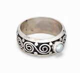 Pearl Sterling Silver Band