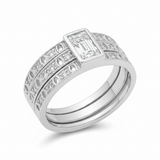 Cubic Zirconia Stacking .925 Sterling Silver Ring | 6mm