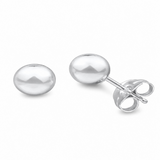 Ball Stud 7mm Silver Sterling Earrings