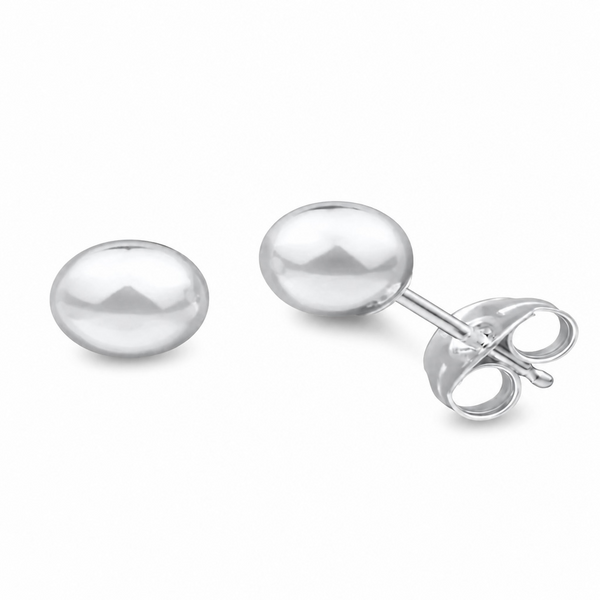 Ball Stud 7mm Silver Sterling Earrings