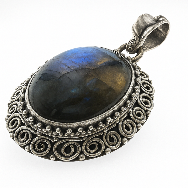 Labradorite Sterling Silver Pendant