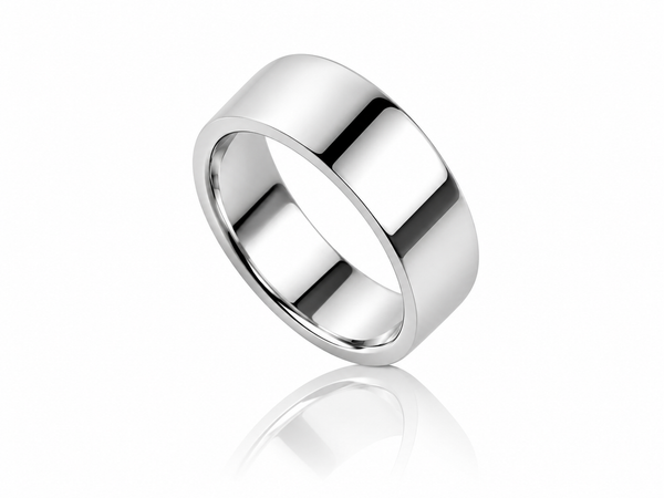 Plain 6mm Sterling Silver Band