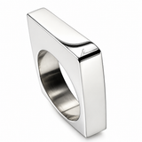Solid Thin Square Sterling Silver Ring