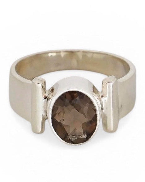Smoky Topaz Sterling Silver Ring