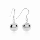Ball Drop 10mm Sterling Silver Earring