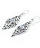 Moonstone Filagree Sterling Silver Earrings