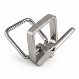 Hinged 3 Tier matt center square ring. Genuine Silver