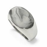 Plain Signet Sterling Silver Ring
