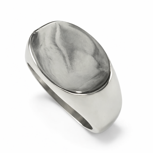 Plain Signet Sterling Silver Ring