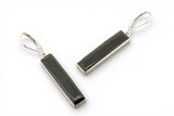Onyx Rectangular Sterling Silver Drop Earring