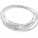 Seven Ring Russian Wedder Sterling Silver Bangle