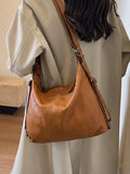 Italian Soft leather hobo with adjustable buckled shoulder strap