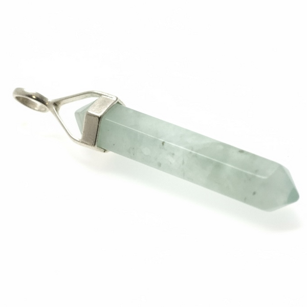 Crystal Green Adventurine Double Terminated Sterling Silver Pendant