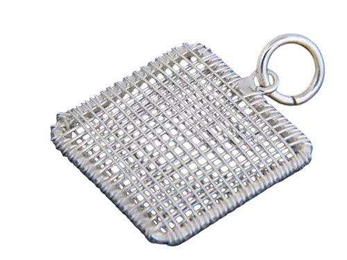 Wire Woven Sterling Silver Pendant