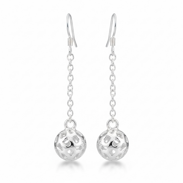 Dangling ball earrings