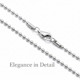 Chain Ball 2/450mm 18" Sterling Silver Necklace
