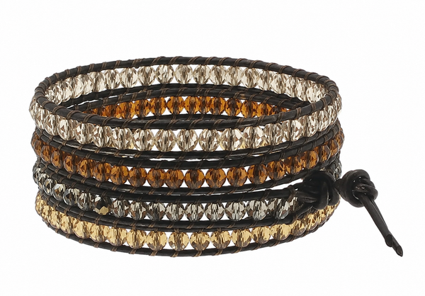 Wrap 5 Hand-Made Crystal Bracelet