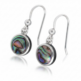 Paua Drop 9mm Round .925 Sterling Silver Earring
