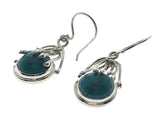 Turquoise Eyelash Sterling Silver Earrings