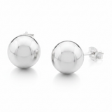 Ball Stud 10mm Sterling Silver Earrings| Essentially Silver