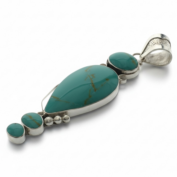 Turquoise Designer Sterling Silver Pendant