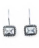 Cubic Zirconia Sterling Silver Earrings