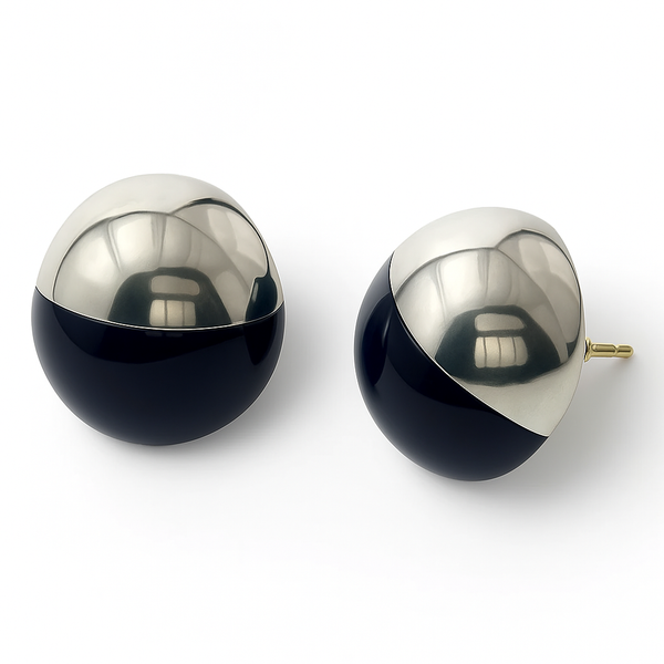 Onyx .925 Sterling Silver Stud Earrings