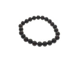 Crystal Garnet Round Bead Bracelet