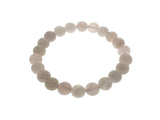 Crystal Rose Quartz Round Bead Bracelet