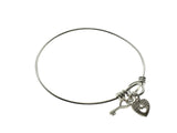 Charm Sterling Silver Bangle