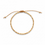 Beaded Metal Gold Adjustable Bracelet