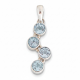 Blue Topaz Sterling Silver Pendant