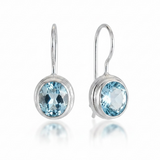 Blue Topaz Sterling Silver Earrings