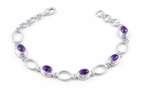 Amethyst Sterling Silver Bracelet