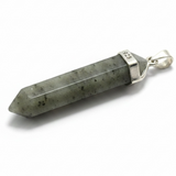 Crystal Labradorite Double Terminated Silver Plated Pendant