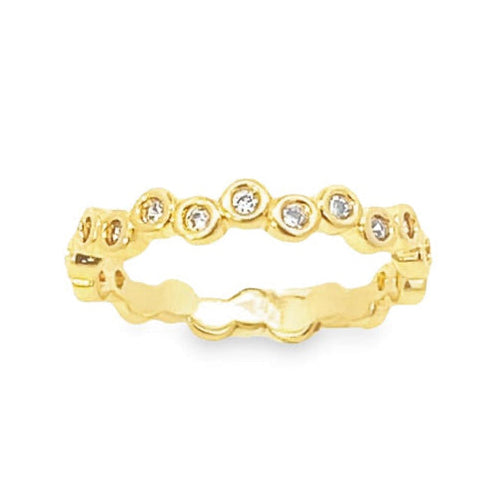Gold Filled 18k CZ Slim Ring (D12)