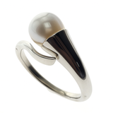 Pearl End Sterling Silver Wrap Ring