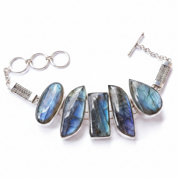 Labradorite Sterling Silver Bracelet