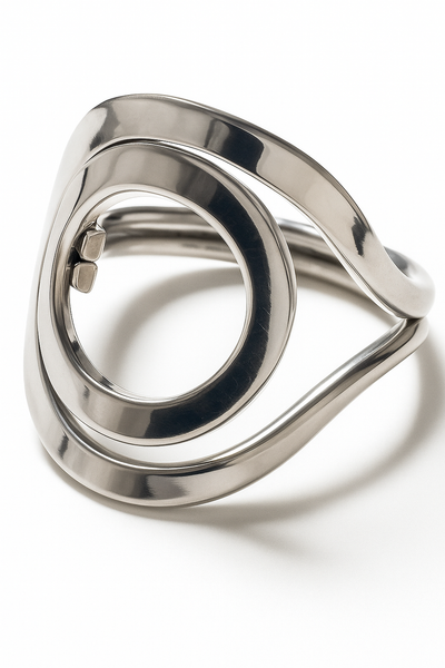 Circle Eclipse Sterling Silver Ring