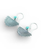 Turquoise Moon Sterling Silver Earring