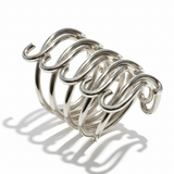 Wired Looped 5 Spring .925 Sterling Silver Ring