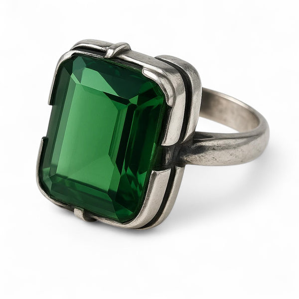 Green Quartz Sterling Silver Ring