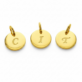 Gold Plated Sterling Silver Initial Pendant 10mm | A–Z Letters
