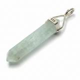 Crystal Green Adventurine Double Terminated Sterling Silver Pendant