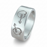 Band Sterling Silver Valentine Ring
