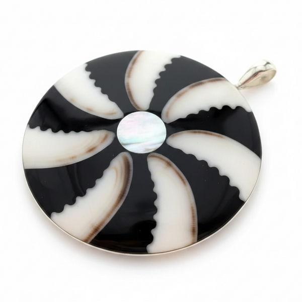 Shell Swirl Sterling Silver Pendant