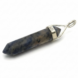 Crystal Sodalite Double Terminated Sterling Silver Pendant